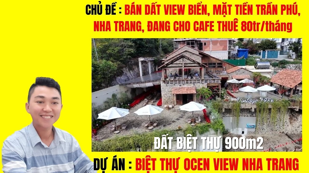 Đất 900m2, View Biển, Đường Trần Phú Nha Trang. Ở, Kinh Doanh, Cho Thuê đều Ok