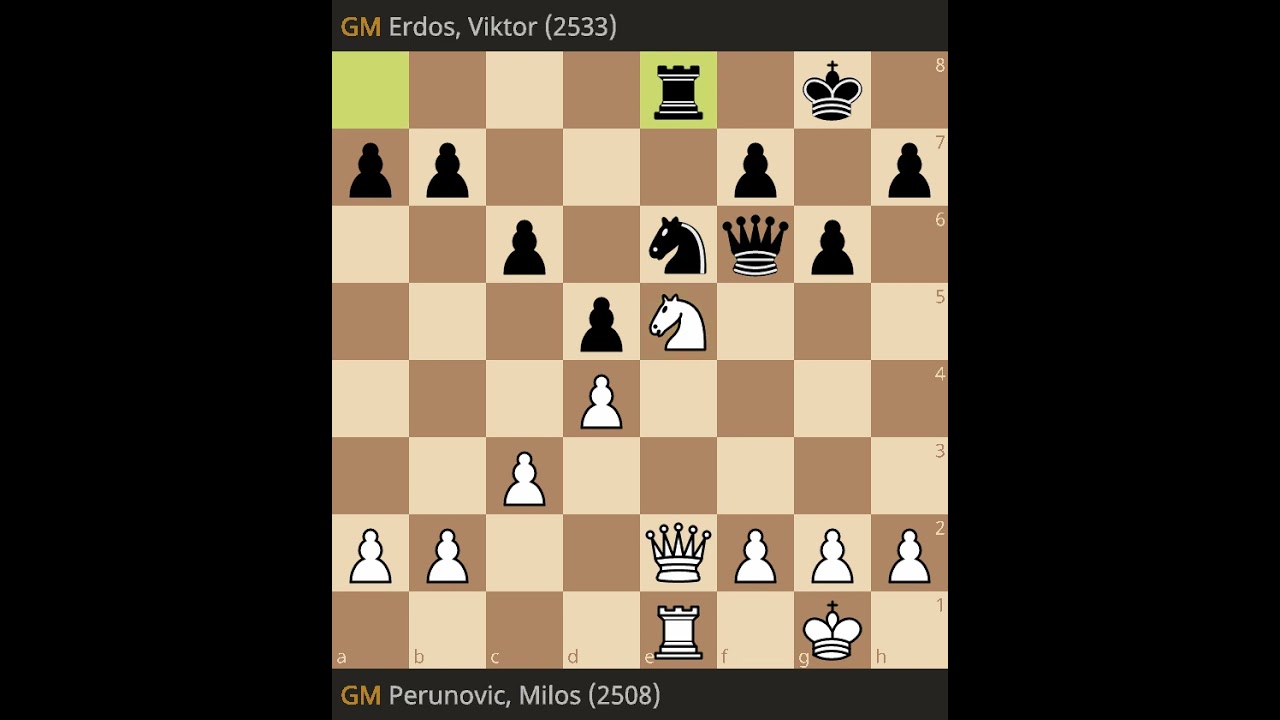 Milos Perunovic vs Viktor Erdos &bull; Hungarian Super League 2024 25 &bull; Round 2