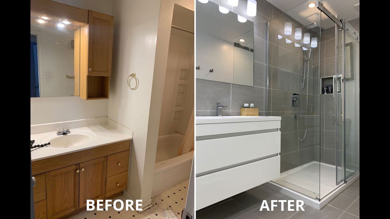 Amazing DIY Small Bathroom Remodel Renovation for under $5K timelapse
