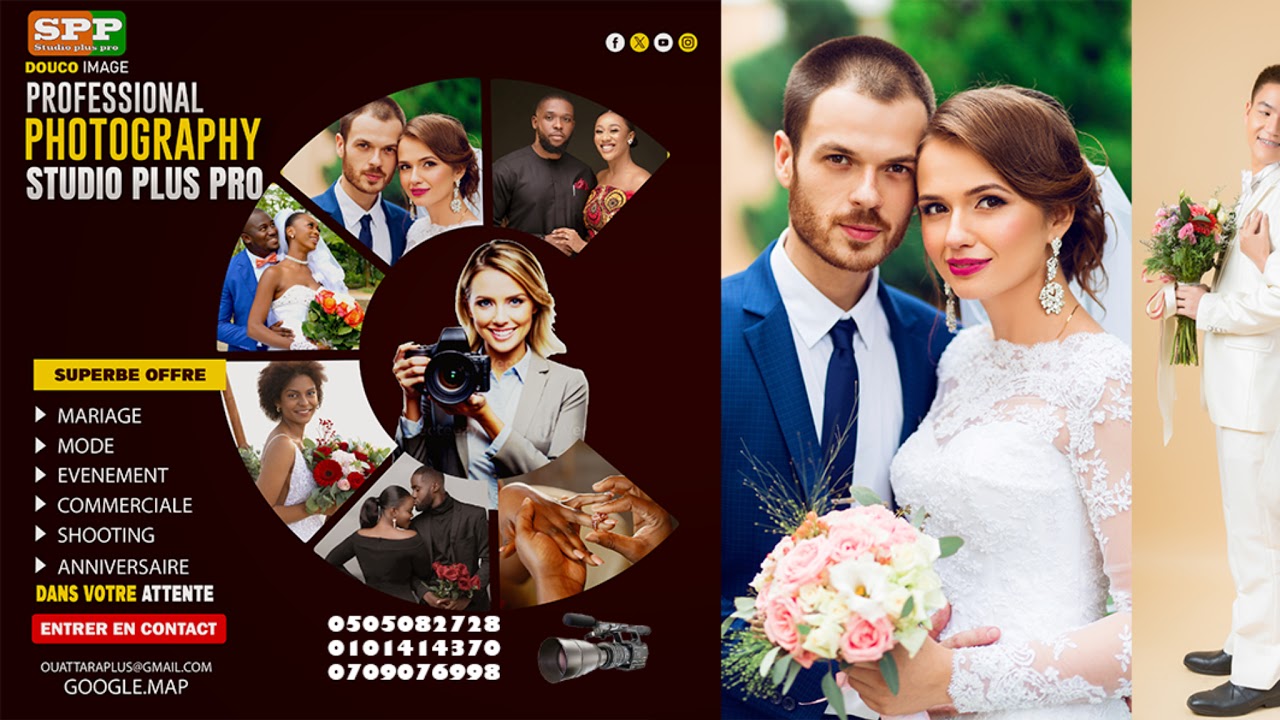 STUDIO PLUS PRO DOULCO IMAGE CEL. 0505082728 - 0709076998 0101414370.  pour vos évènements