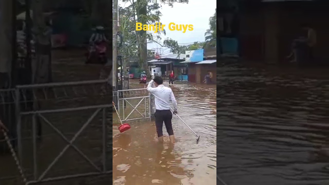 Banjir Tinggi Selasa di Tembilahan Riau 21-2-23 #Shorts #subscribe  @syahjuriofficial798
