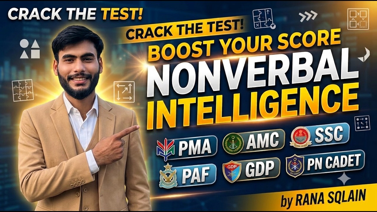 PMA 159 Non Verbal Intelligence Test: Short Tricks to Crack PMA, PAF, Navy | Civil jobs Exams