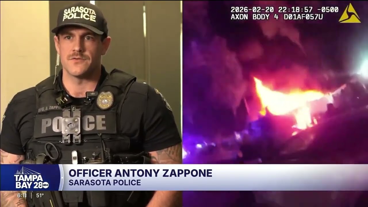 Tampa Bay 28: Two rescued from burning home in Sarasota by police officers