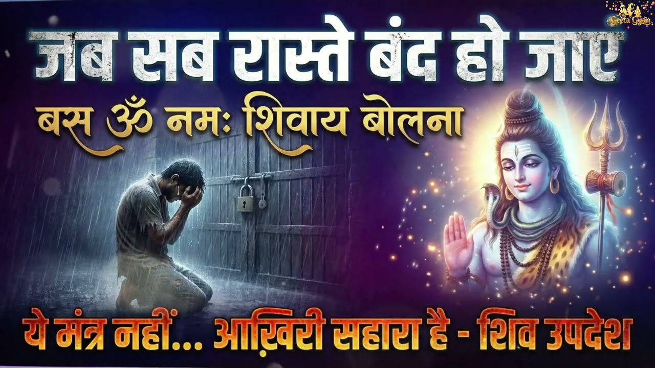 शिव कहते हैं 🔱 टूट चुके हो? निराश मत होना | ये मंत्र उस वक़्त काम आता है, जब कोई काम नहीं आता