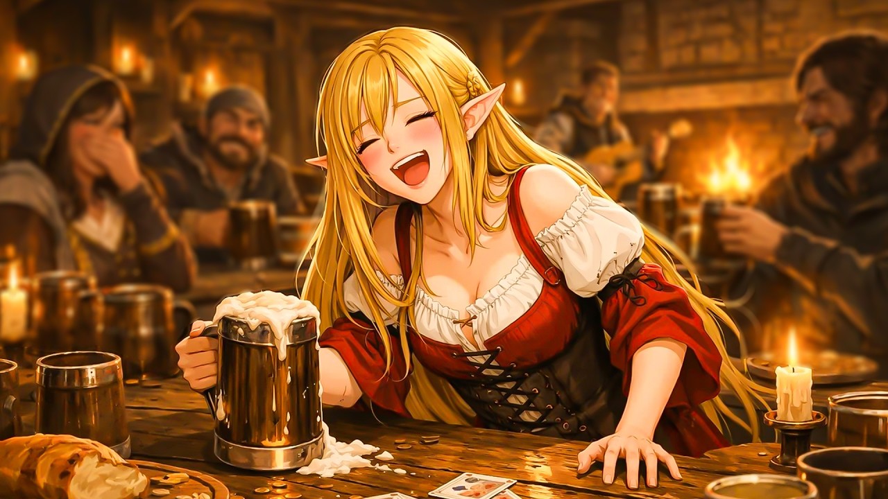 Medieval Tavern Ambience | D&D Cozy & Peaceful Medieval Fantasy Tavern Music Like Witcher & Skyrim