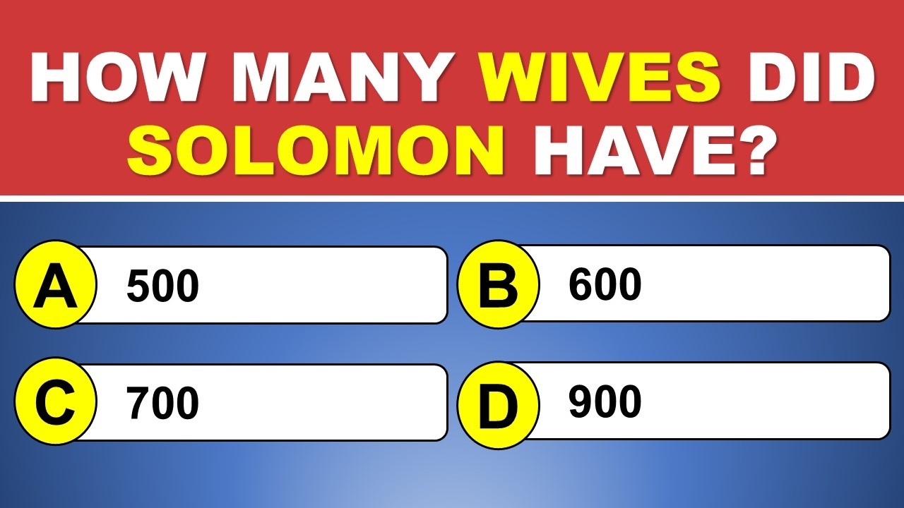 50 GENERAL BIBLE KNOWLEDGE QUIZ CHALLENGE