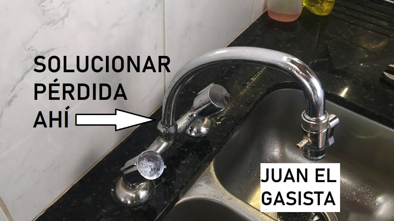 Solucionar perdida canilla mezcadora bacha