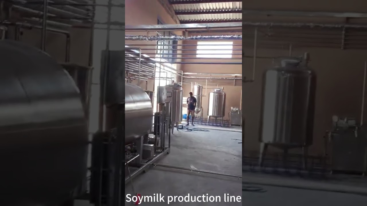 Automatic Soymilk almond milk tiger nut milk production line 1000Liters/hour