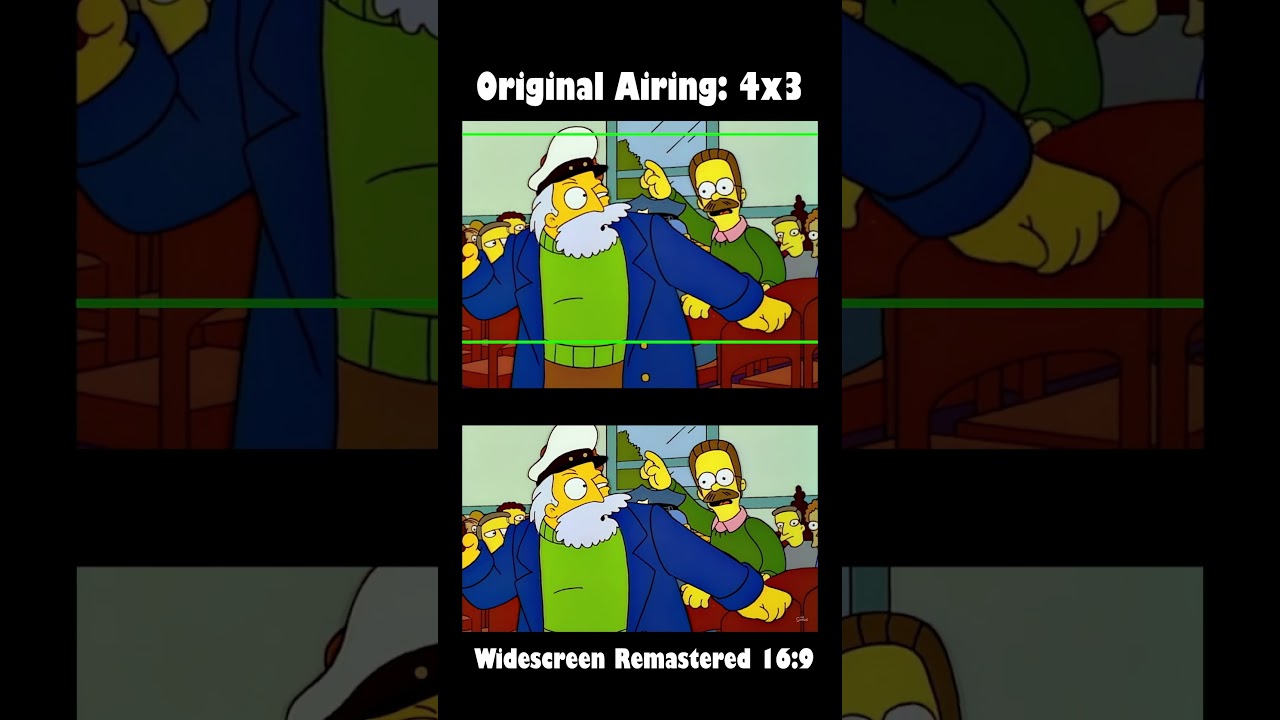 The Simpsons: Widescreen Remaster vs Original TV Airing