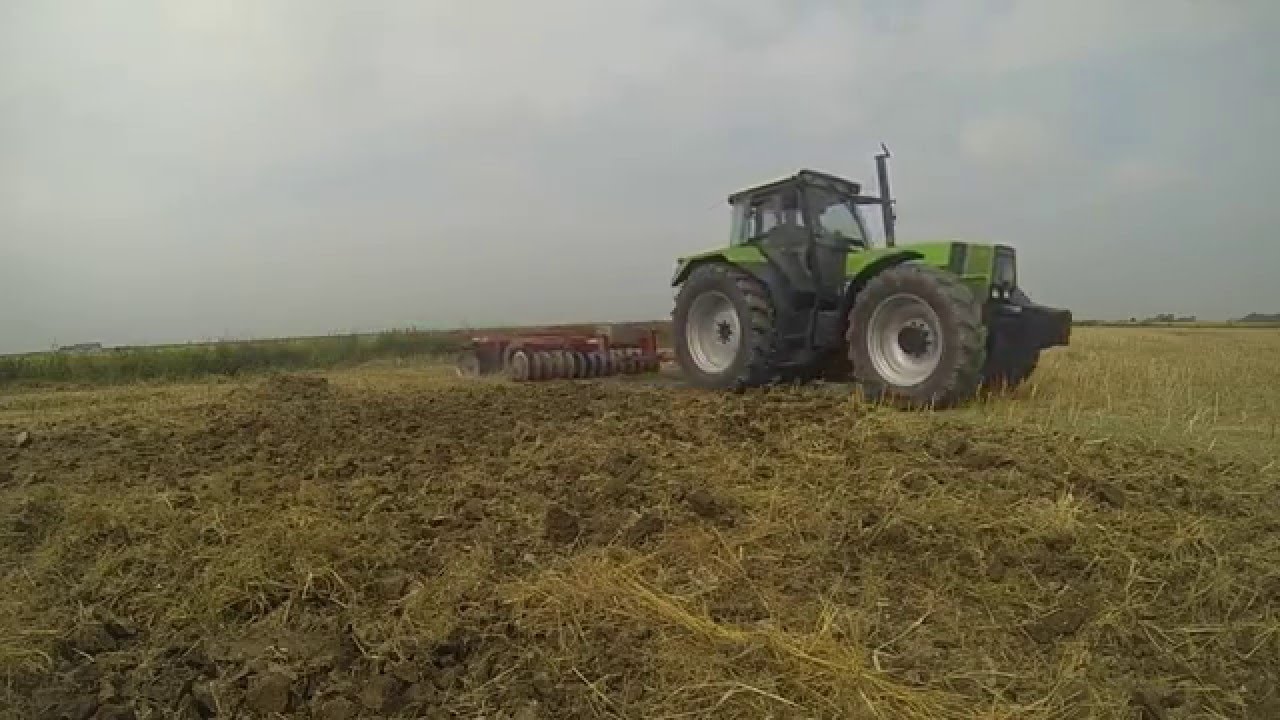 Deutz AgroStar 6.81 am arbeiten mit einer 3m Brix Scheibenegge GoPro