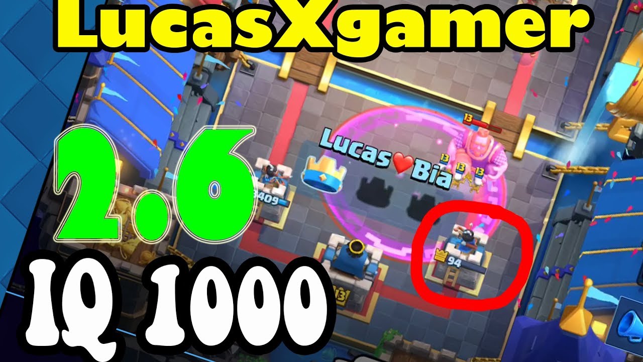 🔥 IQ1000 👈Hog Cycle 2.6 LucasXgamer 6500+ Gameplays - Clash Royale
