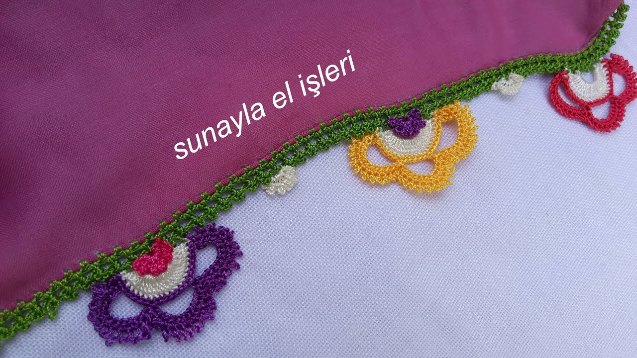 212 İp üzerinde farklı bir tığ oyası yapımı