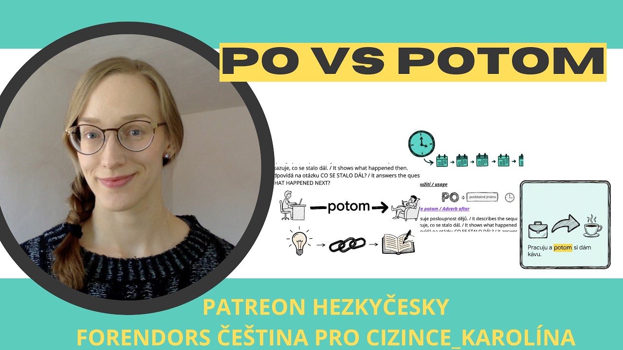 Rozdíl mezi PO a POTOM - Čas a posloupnost v češtině | PO vs POTOM - Time & Sequence in Czech
