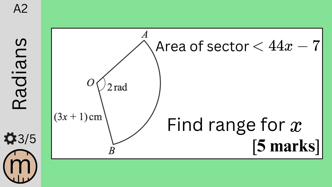 A Quick 5 Mark Radian Measure Question [OCR]