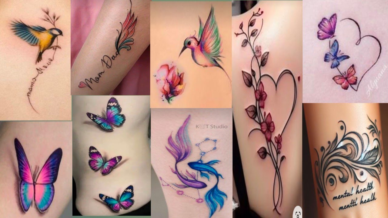 Colourful tattoo designs 💞/ Very beautiful ❤️ tattoo designs/ Lestest tattoo designs