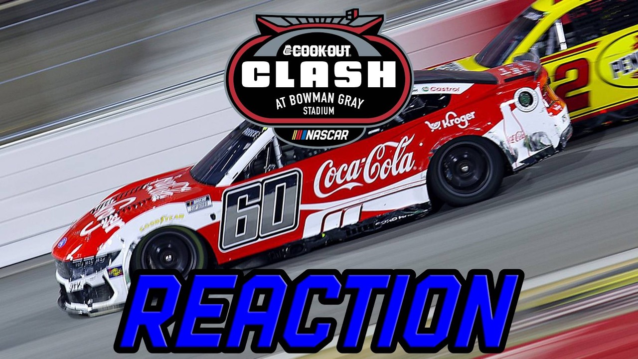 Реакция на столкновение на гонках серии NASCAR Cup Series 2026 на стадионе Bowman Gray. ХУДШЕЕ СТ...