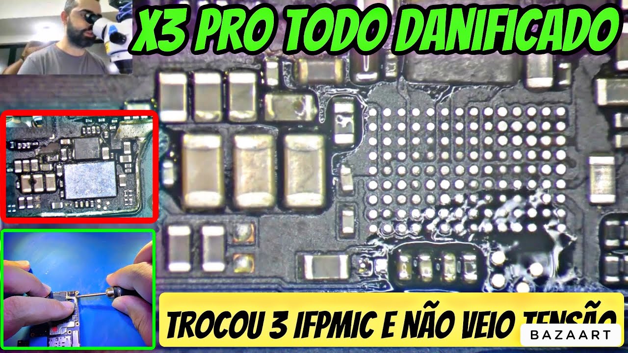 Xiaomi Poco X3 Não liga e não carrega | X3 Pro não dá nada no carregador | Troca do IFPMIC