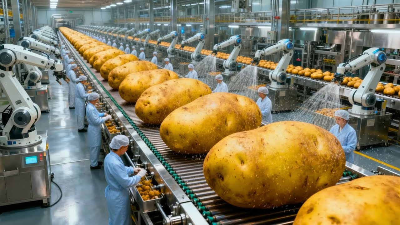 Inside a Modern Potato Chip Factory The Shocking Secrets Behind Your Favorite Crispy Snack!