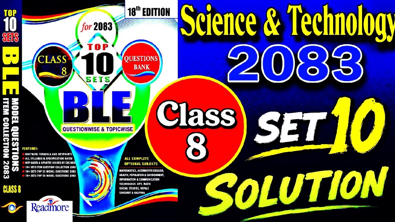 Class 8 | Science | BLE 2082 | SET-10 | Readmore Publication | Gen-Z explain 