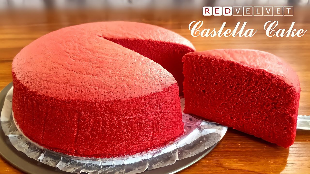 Red Velvet Castella Cake Soft And Fluffy | Red Velvet Cake Recipe , Must Try!