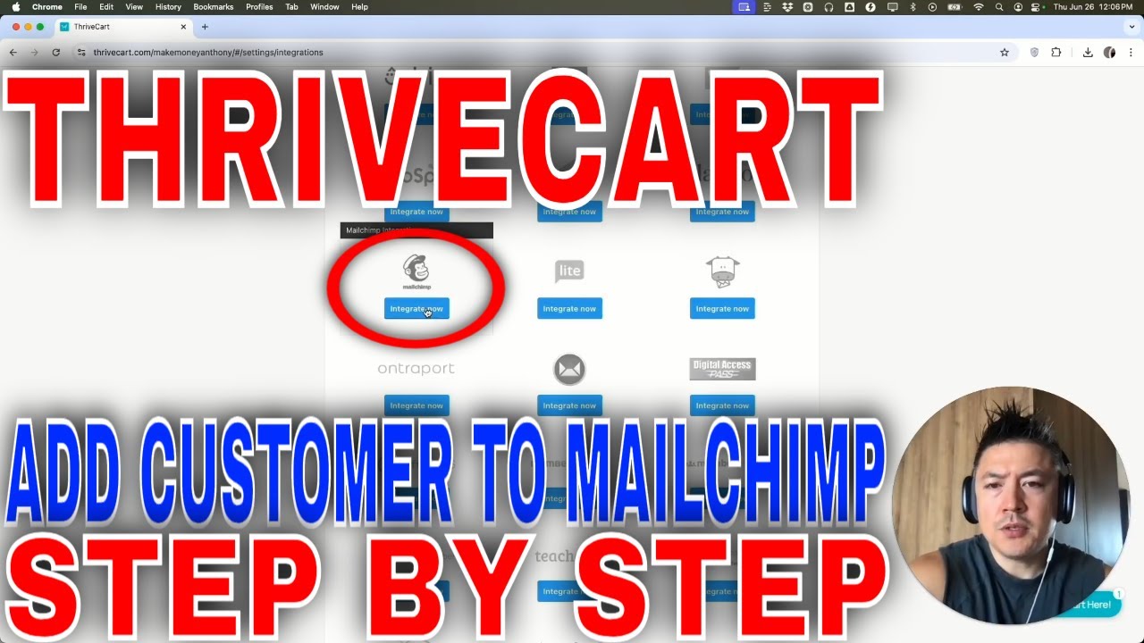 ✅  How To Automatically Add ThriveCart Customers To MailChimp List🔴