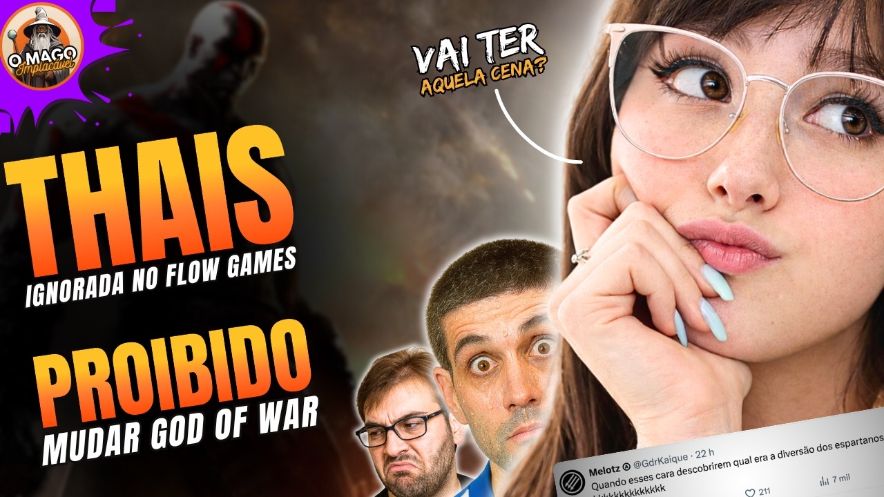 THAÍS FAZ PERGUNTA POLÊMICA NO FLOW GAMES | GOD OF WAR, 