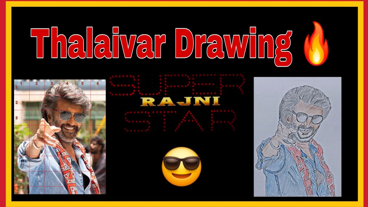 Coolie Rajinikanth Drawing: Thalaivar’s Swag on Paper 😎✍️