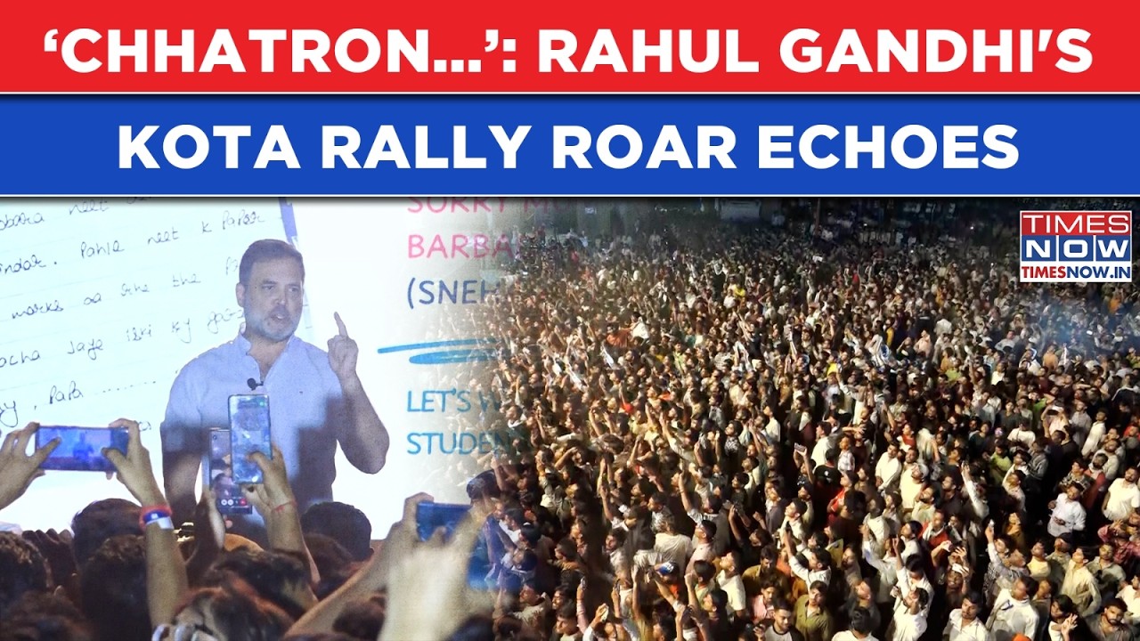 Rahul Gandhi's Kota Rally: Students Throng Before NEET As LoP Roars Against BJP, Minister Pradhan