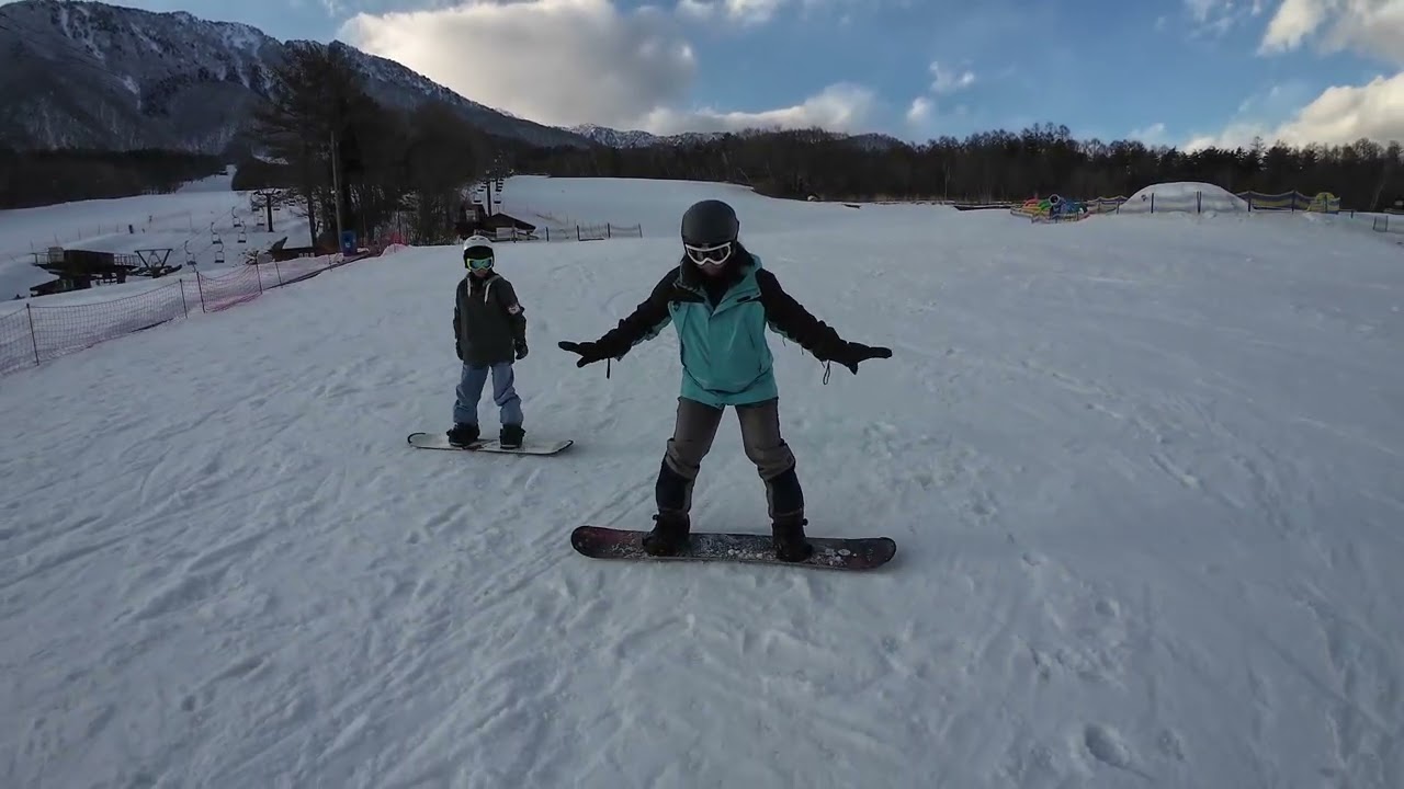 我們一家第一次正式站上雪場