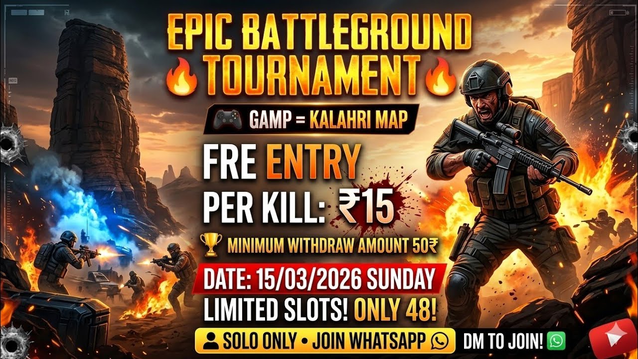 Free fire turnament × Epic battleground sunday special 