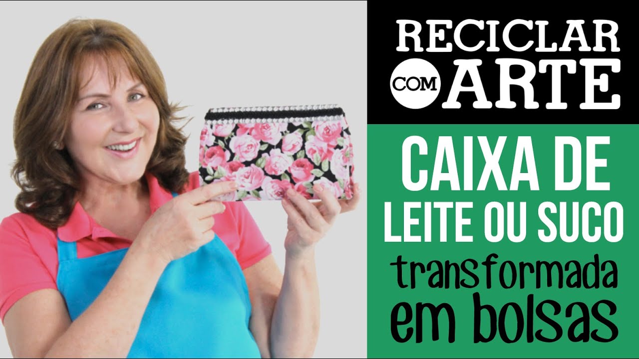 Bolsinha de caixa de leite - Reciclar com Arte
