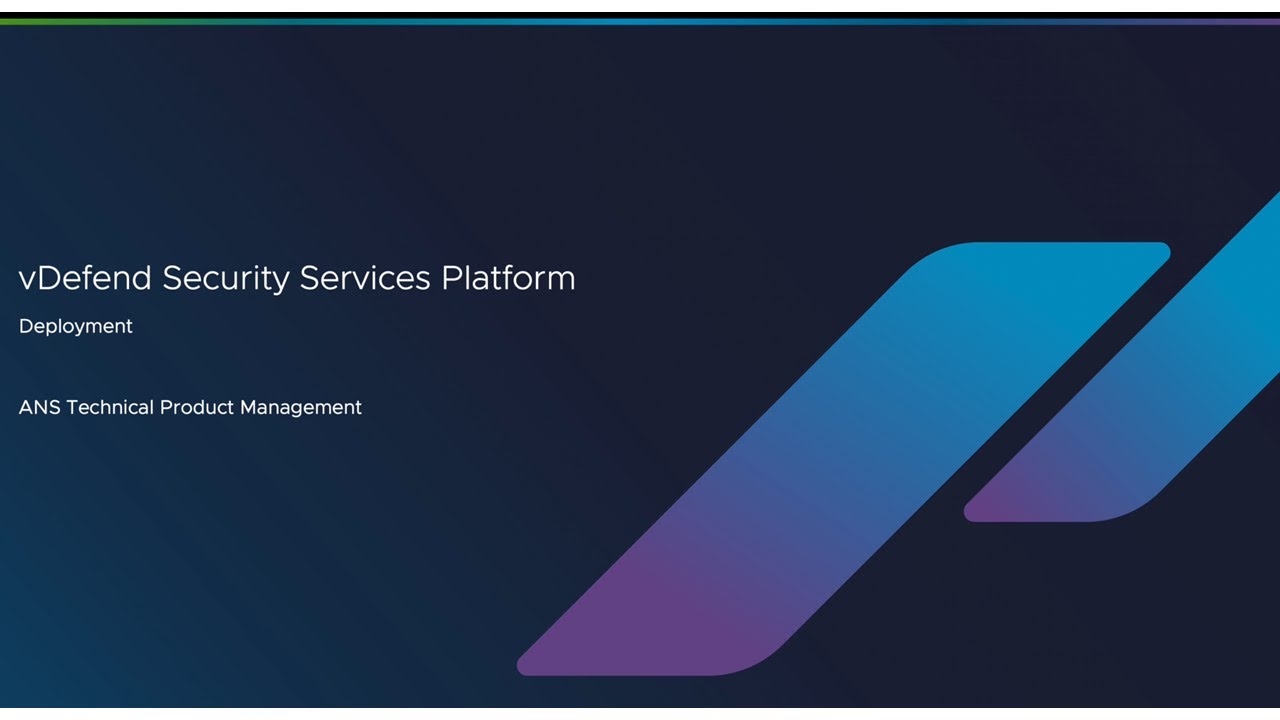 How to Deploy VMware vDefend Security Services Platform (SSP)