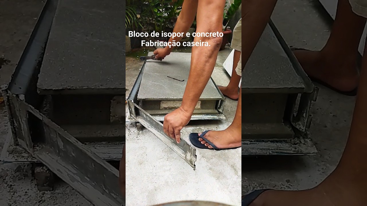 blocos de isopor e concreto, fabrica&ccedil;&atilde;o caseira!
