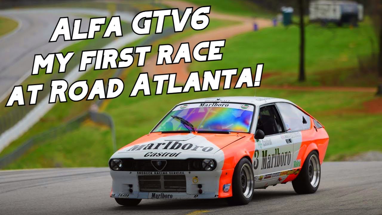 Close Vintage Racing Battles in Alfa Romeo GTV6 at Road Atlanta (In-Car Footage)