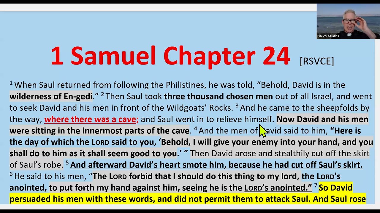 Catholic Bible Study 1 Samuel 24: The Book of 1 Samuel, Fr. Tim Peters