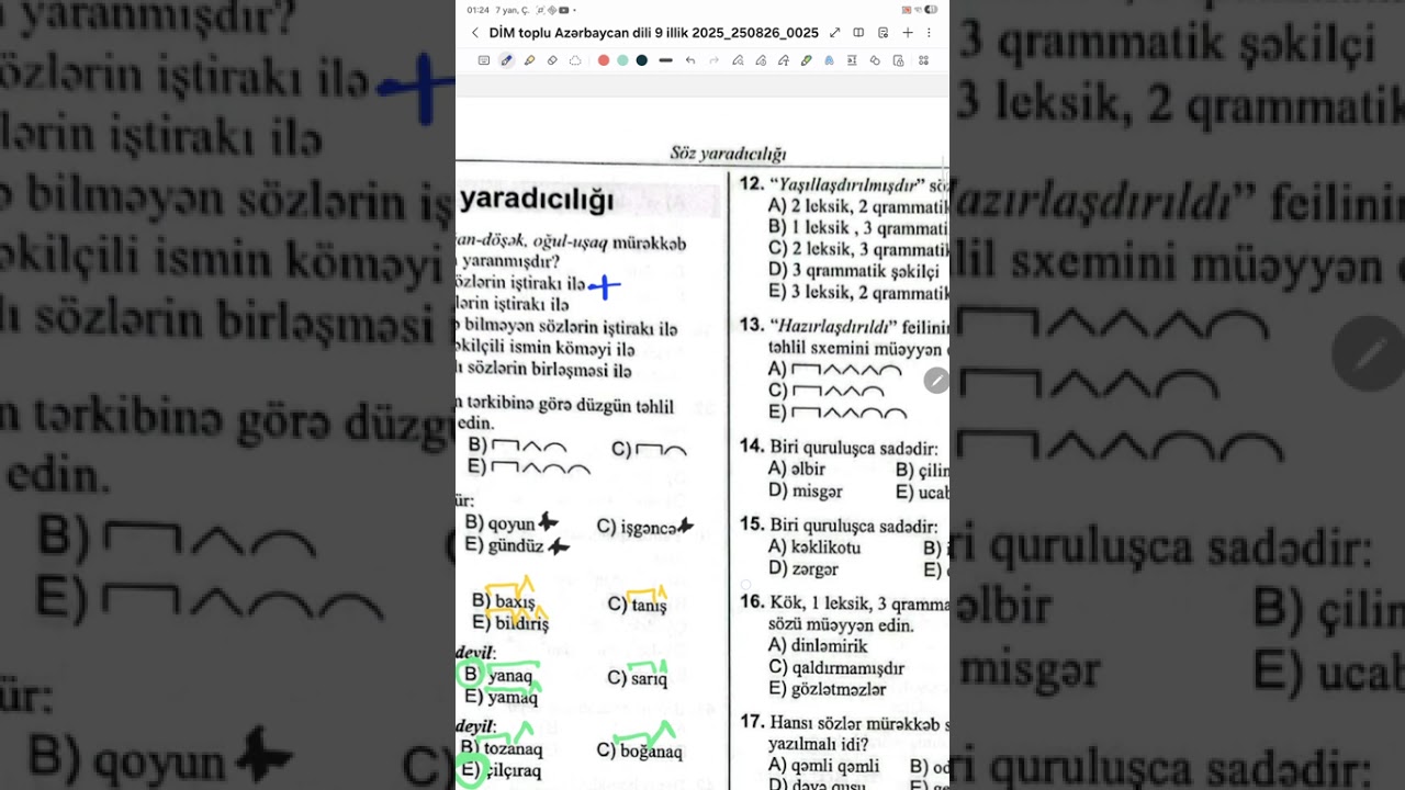 Söz yaradıcılığı. 1- 54 . DİM. 9 - illik. 
