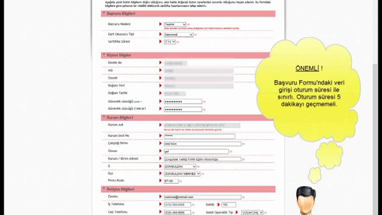 Ders 03 - E-İmza Sertifika Yenileme Başvurusu