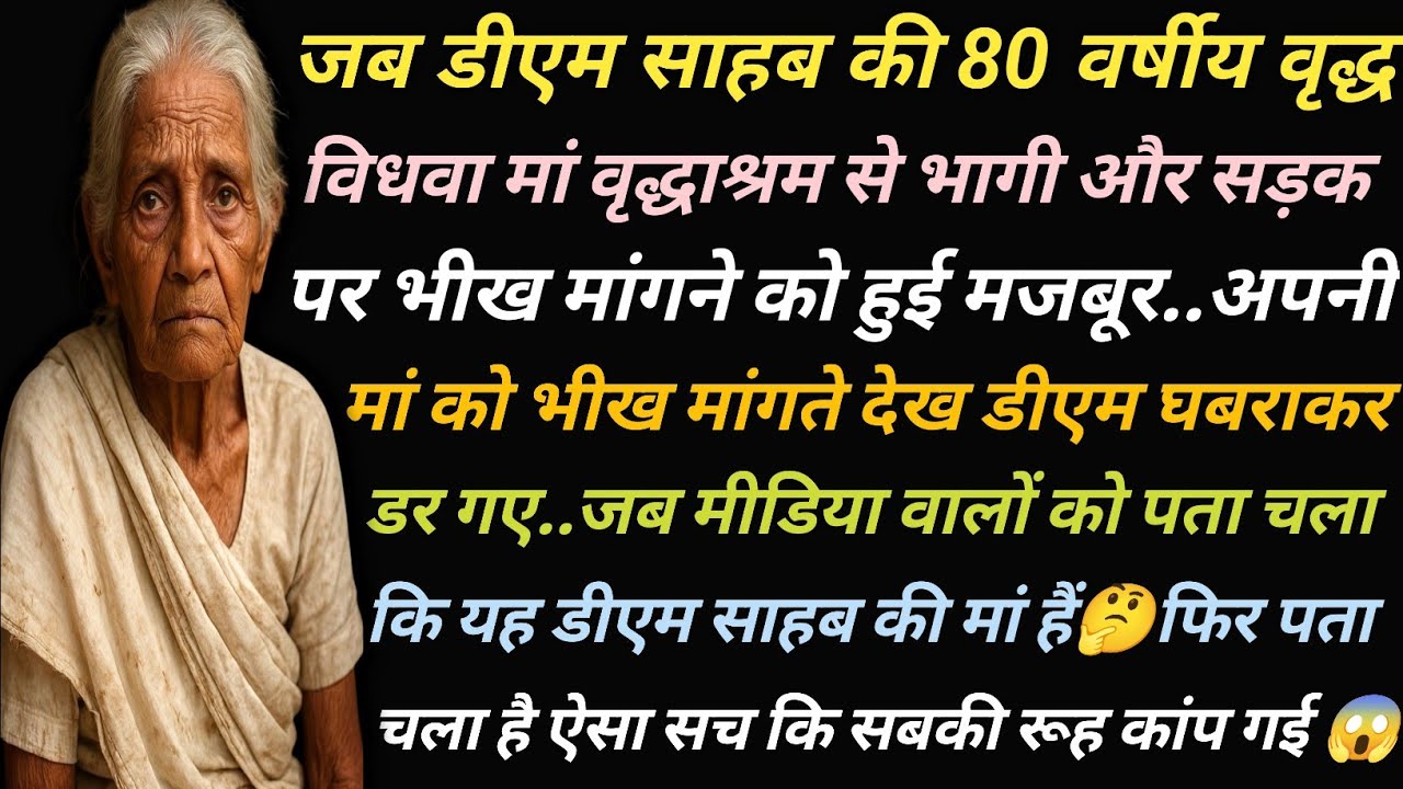 जब 80 वर्षीय डीएम साहब की विधवा मां वृद्धाश्रम से भागकर भीख मांगने को हुई मजबूर तो हुआ कुछ ऐसा🤔