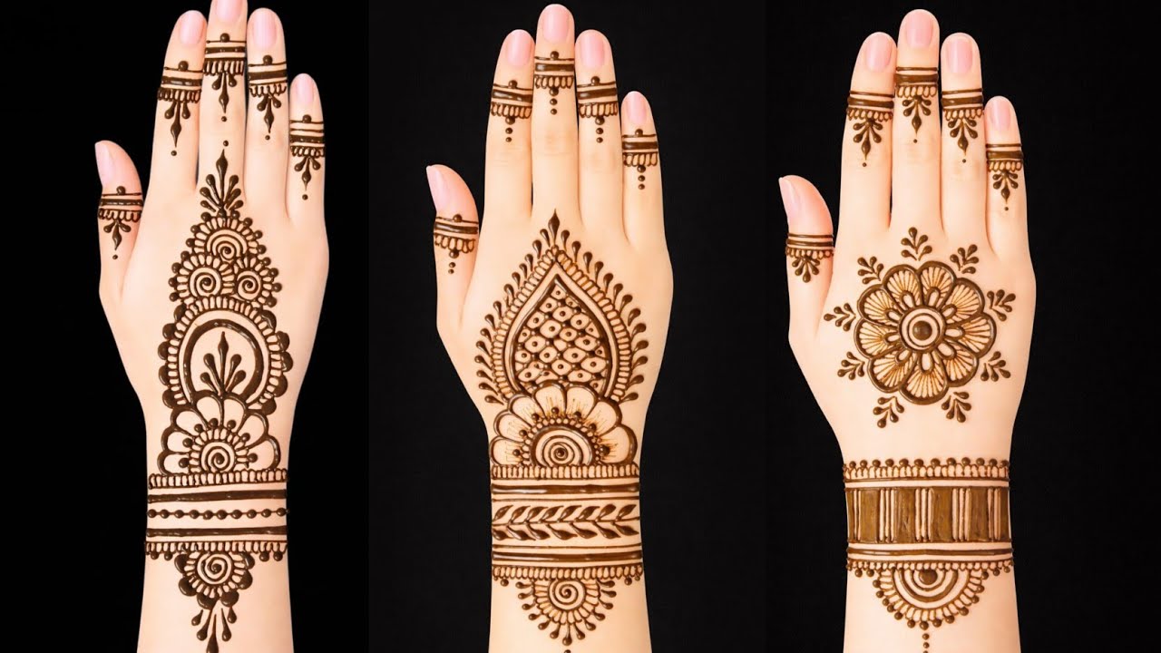 Very Beautiful Quick and Easy Henna Design For Back Hand | Beautiful Mehandi Design Tutorial 