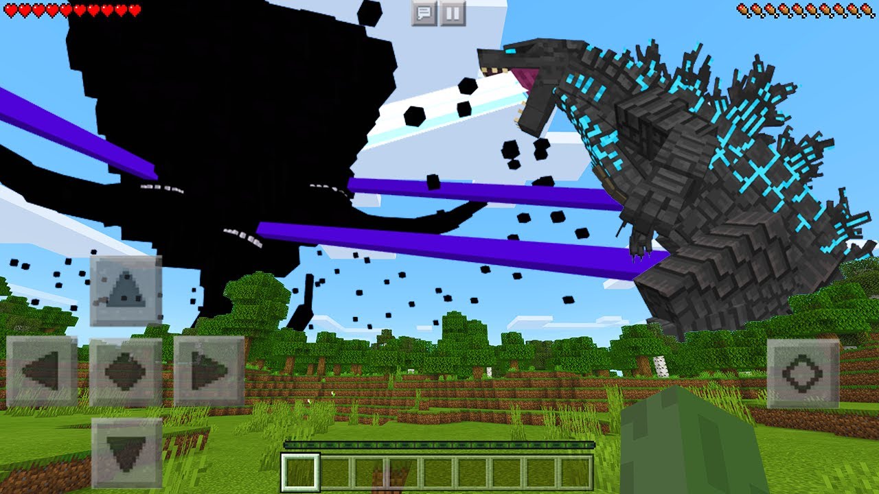 Я нашел GODZILLA против WITHER STORM в Minecraft Pocket Edition...