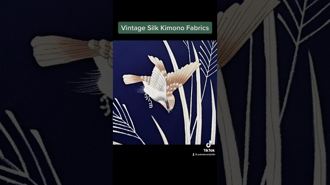 Vintage Silk Kimono Fabrics #shorts #vintage #fabric #kimono #japanese