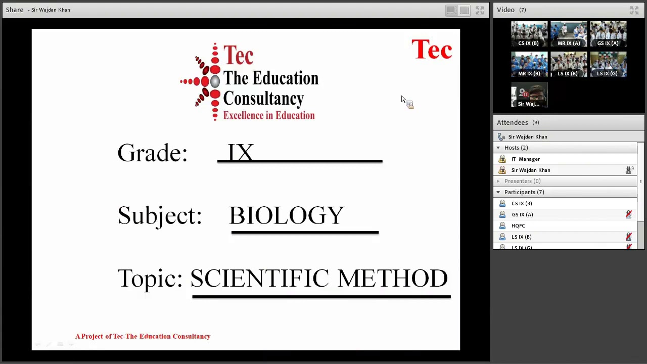 Class IX Bio Ch No.II Lec I (Scientific Method)