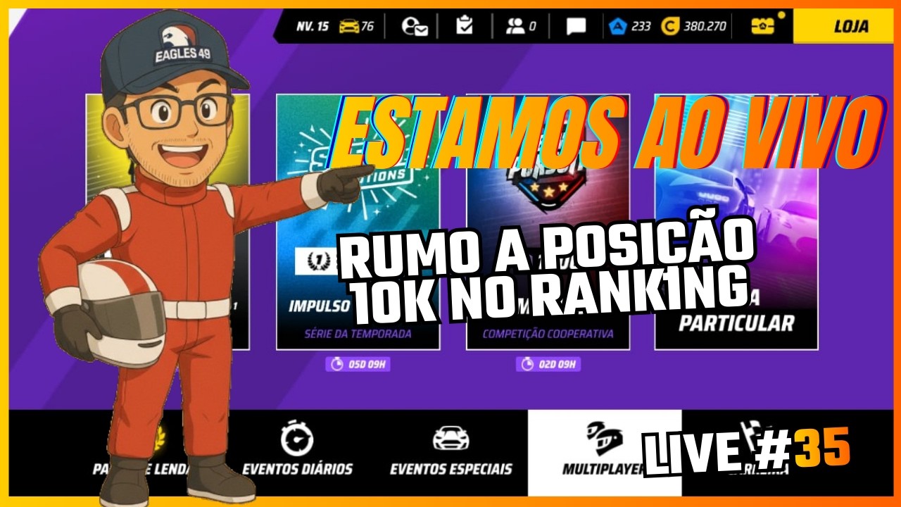 🏎️ RUMO AO TOP 10K! | Subindo o Ranking no Asphalt 9: Legends LIVE#36🚀