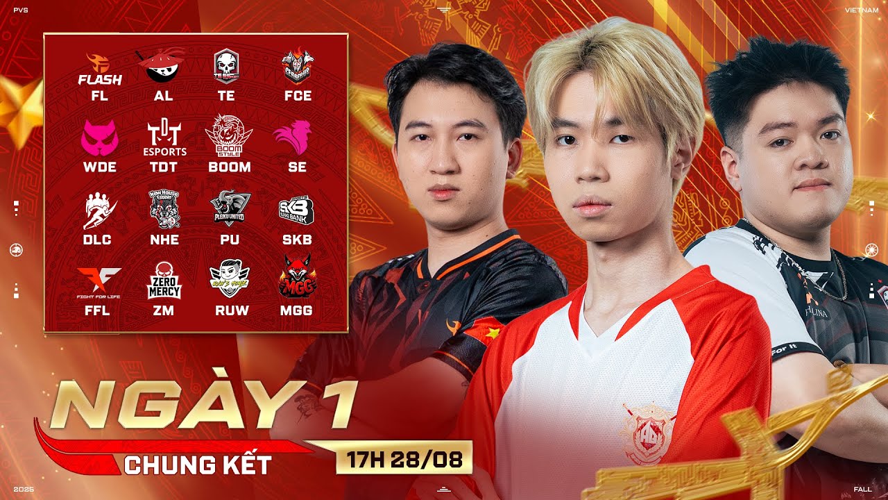🏆 [PVS 2025 FALL] Chung Kết - Ngày 1: 🇻🇳 FL, 🇻🇳 AL, 🇻🇳 TE, 🇻🇳 FCE, 🇻🇳 WDE, 🇻🇳 TDT, 🇻🇳 BOOM, 🇻🇳 SE...