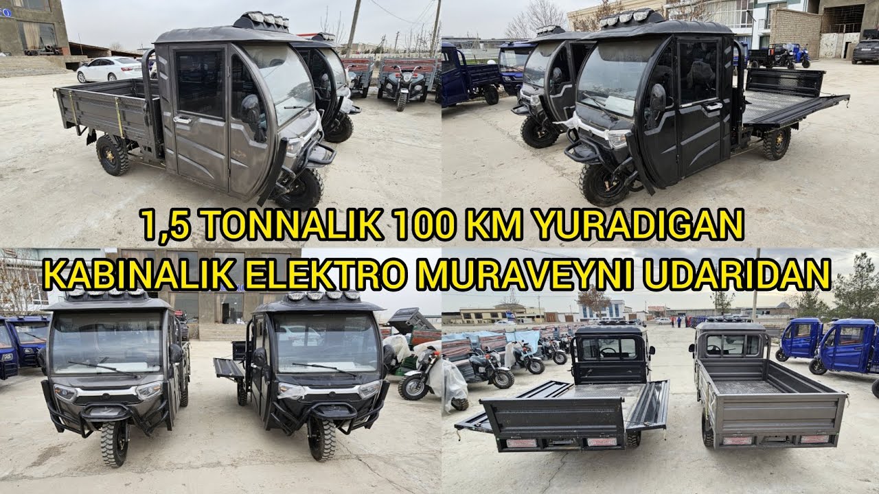 Кашкадарё, 1,5 Тонналик 100 км юрадиган Кабиналик Електро Муравейни ударидан келди арзон нархларда..