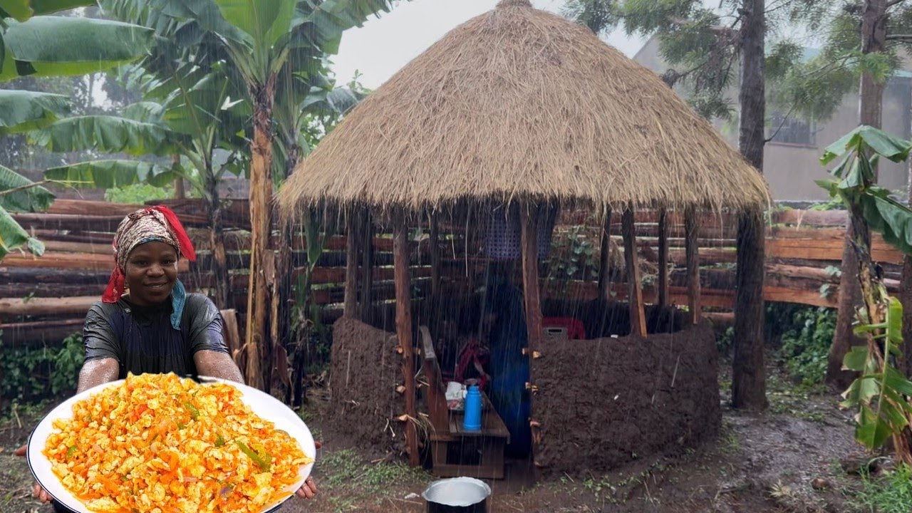 Heavy Rains⛈️⛈️⛈️ But I have to cook Dinner For my Family |African village life 