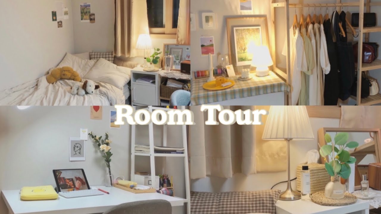 [RoomTour]🌼🍞따뜻하고 몽글몽글한 방꾸미기🤍🪞/방꾸미기/룸투어/캔들,디퓨저,스탠드,서랍장,선반장,행거,트레이/이케아,마켓비,먼데이하우스,양키캔들/okdoll