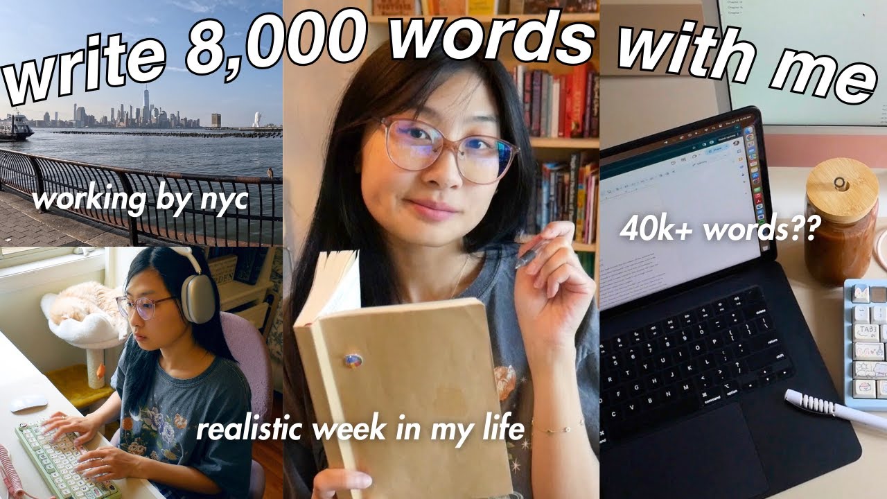 WRITING VLOG 🐝  Can I realistically write 8,000 words in a week? *slightly unhinged*