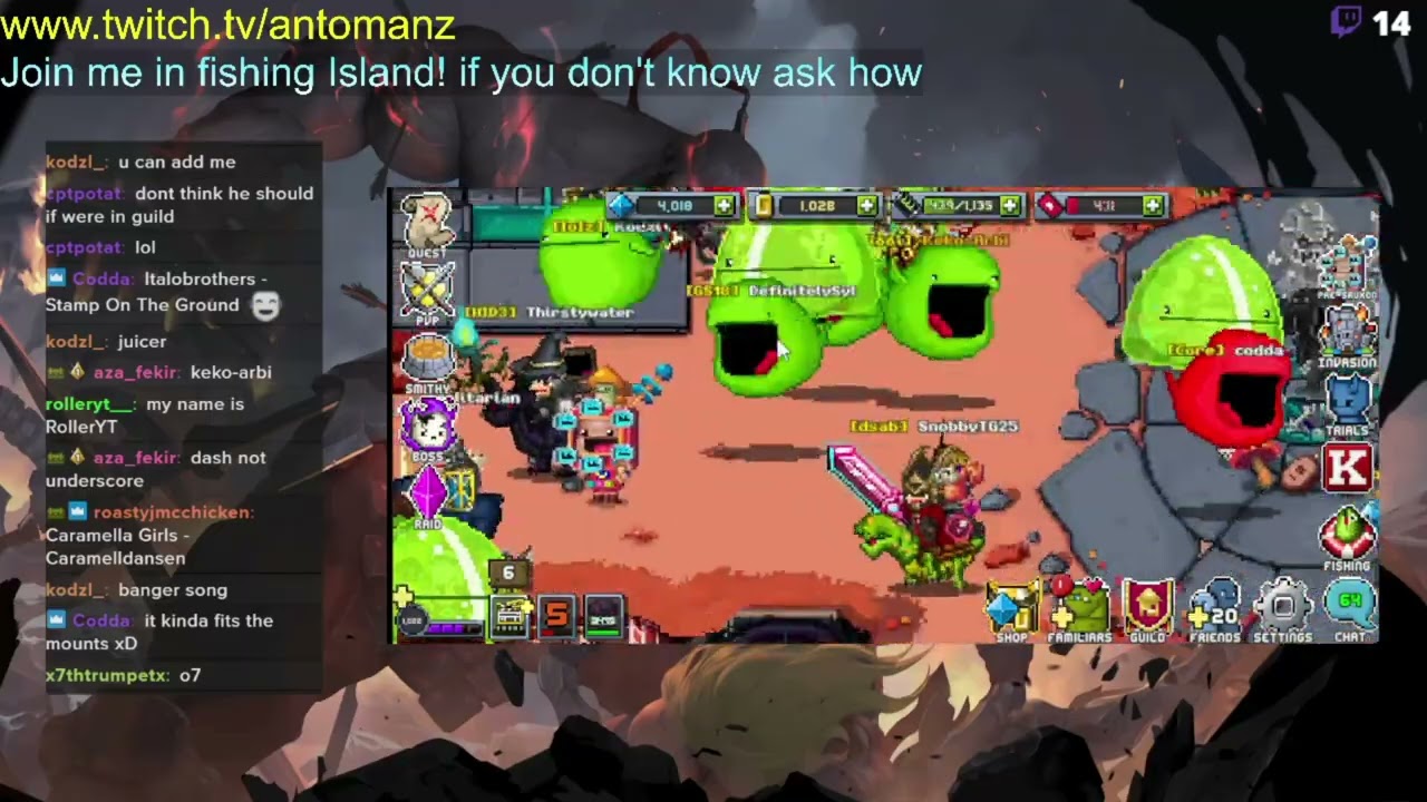 Stream Highlights 4 - Fishing Island Fun and Dance Party - Bit Heroes with Antomanz