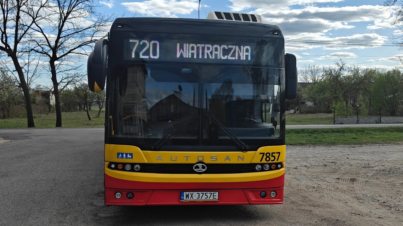 Linia 720 przez Pęclin - Autosan Sancity M18LF LNG #7857 ( MZA Warszawa )